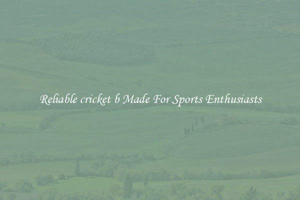 Reliable cricket b Made For Sports Enthusiasts