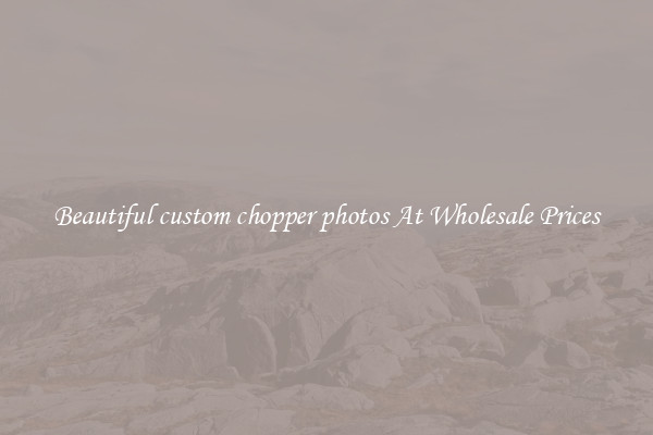 Beautiful custom chopper photos At Wholesale Prices
