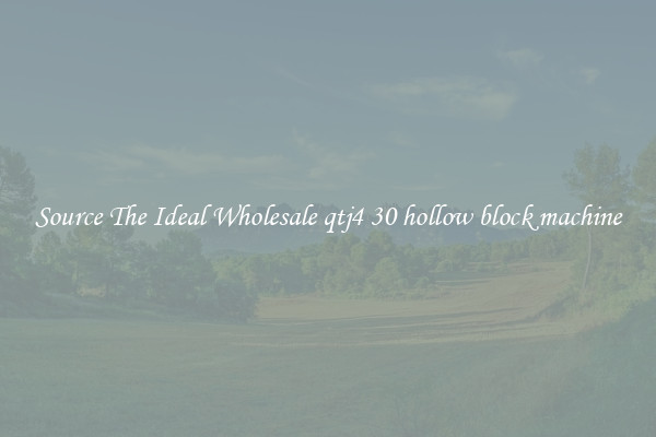 Source The Ideal Wholesale qtj4 30 hollow block machine