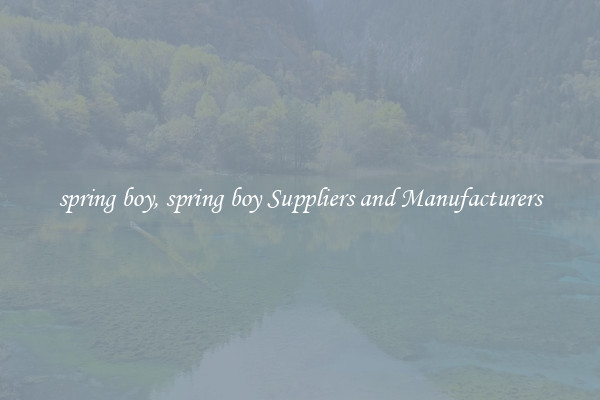 spring boy, spring boy Suppliers and Manufacturers