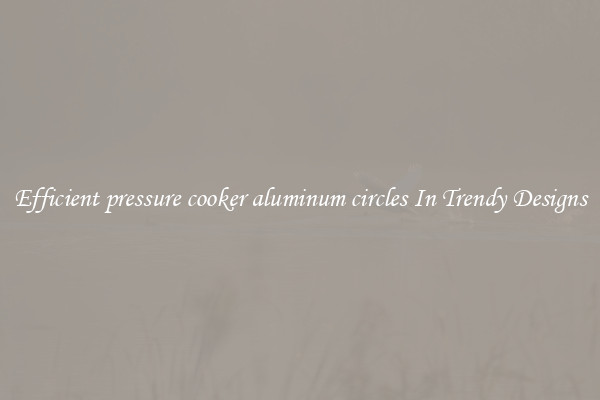 Efficient pressure cooker aluminum circles In Trendy Designs