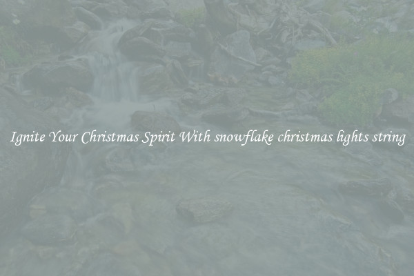 Ignite Your Christmas Spirit With snowflake christmas lights string