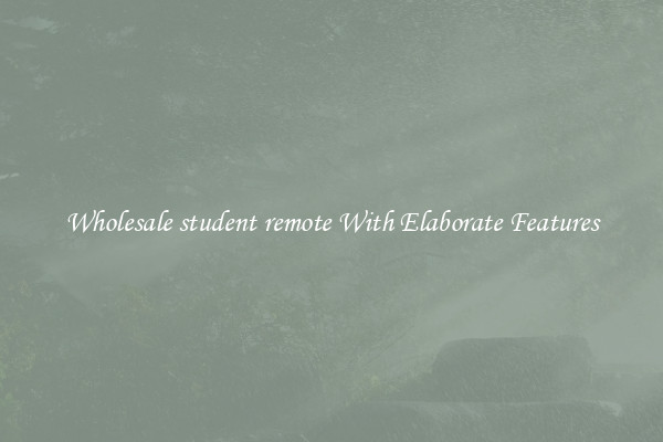 Wholesale student remote With Elaborate Features