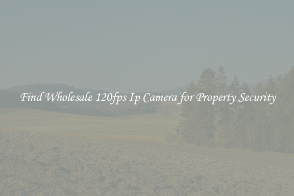 Find Wholesale 120fps Ip Camera for Property Security