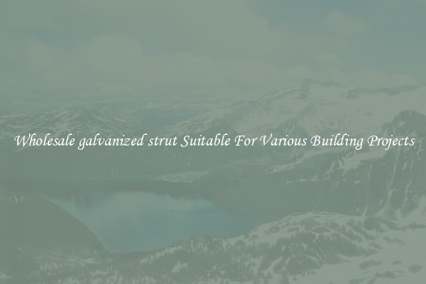 Wholesale galvanized strut Suitable For Various Building Projects