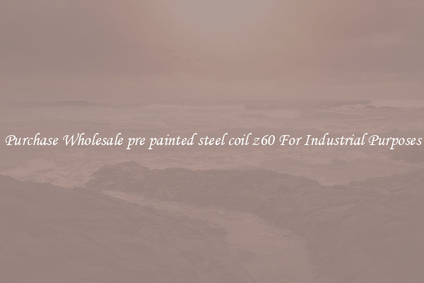 Purchase Wholesale pre painted steel coil z60 For Industrial Purposes